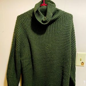 Cowl neck green sweater, H&M